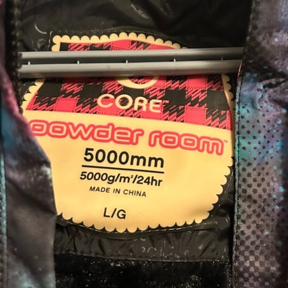 CORE Powder Room 5000mm Retro Ski Snowboard Jacket - Galaxy Pattern - Size Large - Picture 4 of 6